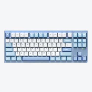 Imagem de MCHOSE GX87 Lite Teclado mecânico sem fio TKL 80% teclado para jogos cremoso QMK/VIA CNC alumínio USB-C/BT5.0/2.4Ghz 8000mAh bateria personalizada Hot Swappable RGB retroiluminado para Windows/Mac/PC