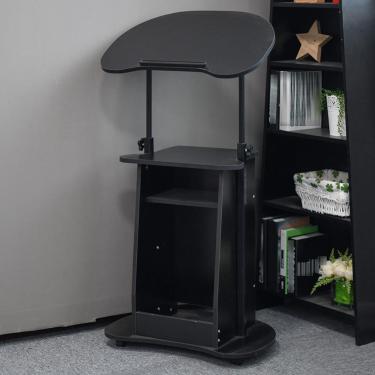 Imagem de Mesa De Recepção-púlpito, Recepção, Mesa De Recepção Moderna, Mesa De Púlpito Cerimonial Anfitrião Mesa De Recepção Pequena Para Espaços Pequenos, P, Black+willow