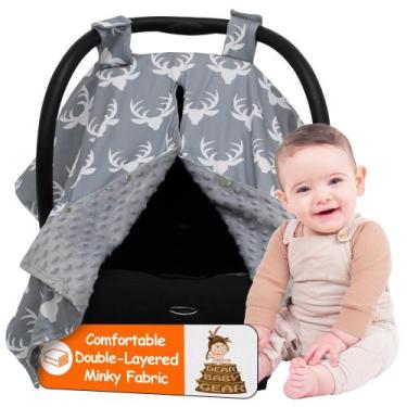 Imagem de Cadeirinha de bebê Canopy Dear Baby Gear Antlers em cinza