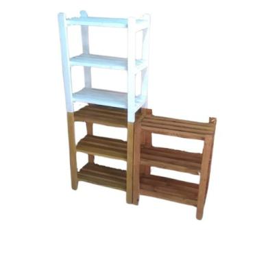 Imagem de Estante Modular 3 Prateleiras Madeira Maciça 65x50x29 cm Pintada NeonX