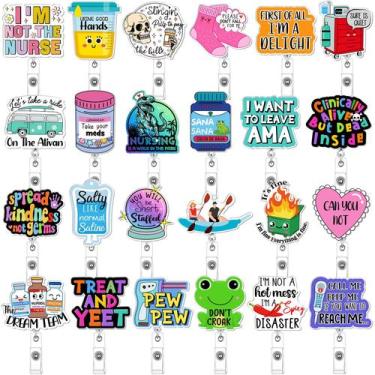 Imagem de Suporte de identificação de nome retrátil Badge Reel Feifeiya Funny Nu