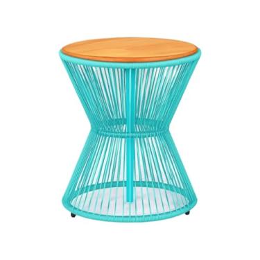 Imagem de Mesa lateral em forma de ampulheta em fibra sintética – decoração luxuosa para a casa, resistente mas elegante. Perfeita para salas de estar e quartos clássicos. (Tiffany)