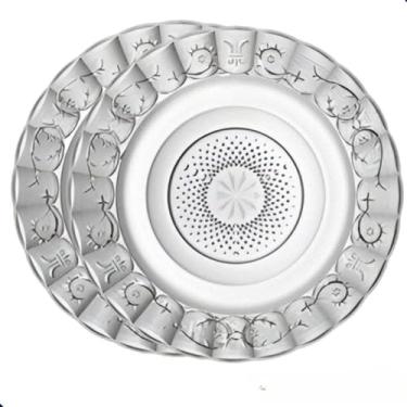 Imagem de Jogo de Jantar 12 Peças com Pratos Fundos em Vidro - Conjunto Completo de Louças e Aparelho de Jantar para Refeições(6 Pratos Estrela)