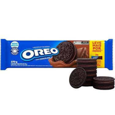Imagem de Biscoito Oreo Com Recheio de Chocolate 270g, Chocolate