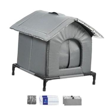 Imagem de IEUDNS Casa de resfriamento para gatos com bolsas de gelo, suporte multifuncional respirável, cama para animais de estimação, condomínio para, M