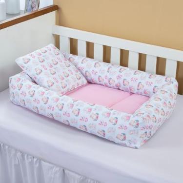 Imagem de Ninho Redutor de Berço com Almofada Para Bebê Menina Ursinha Lovely 2 pcs