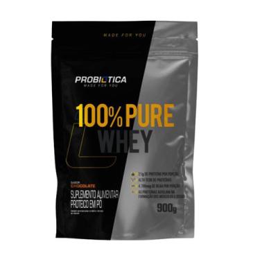 Imagem de 100% Pure Whey 900g Refil Probiótica - Probiótica , CHOCOLATE