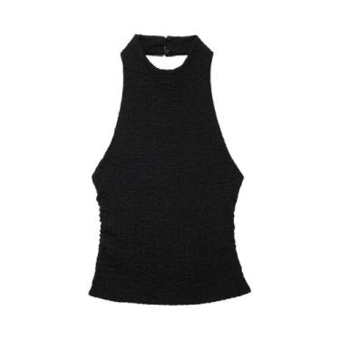 Imagem de Camiseta Feminina Estilo Garota Picante Texturizada Com Pregas Tendênc