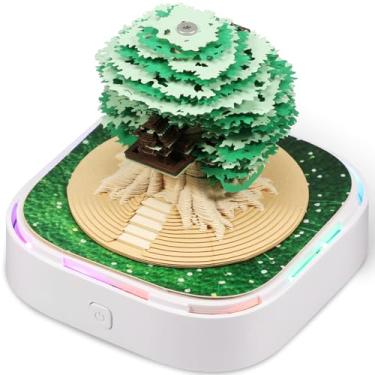 Imagem de Calendário de 2025, bloco de notas de mesa 3D, bloco de notas estéreo para casa na árvore, calendário destacável, calendário de mesa faça você mesmo, com bloco de notas panorâmico 3D leve, arte de