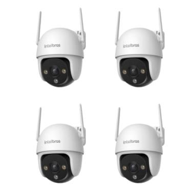 Imagem de Kit 4 Câmeras Inteligente Wifi Intelbras Im7 Full Color 360° Cor Branco