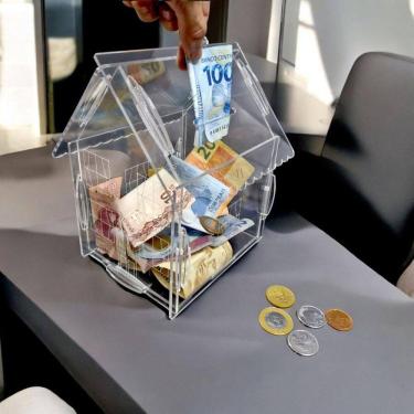 Imagem de Cofre Chale Casa Dinheiro Woodbox Japones Poupança Desafio