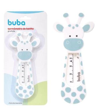 Imagem de Termômetro Buba Girafa Azul Para Água do Banho Infantil