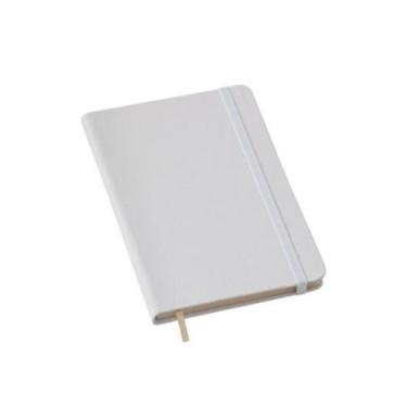 Imagem de Caderneta Sketchbook Tipo Moleskine 14x21cm Com Pauta - Capa Branca - 