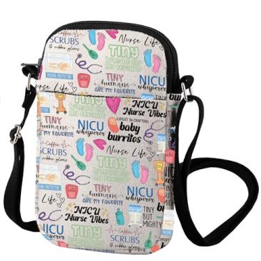 Imagem de NICU Nurse Scrub Life Bolsa tiracolo para recém-nascidos presente de trabalho e entrega Nicu Nurse Appreciation, Nicu