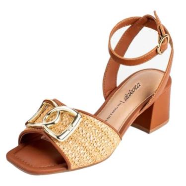 Imagem de Sandália Dakota Sisal Salto Bloco Tira No Tornozelo Y8213