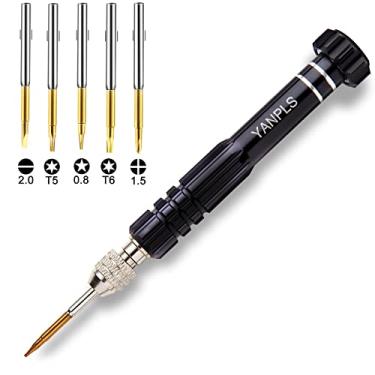 Imagem de YANPLS Conjunto de chaves de fenda para óculos de relógio pequeno, kit de chaves de fenda de reparo de óculos de micro precisão, conjunto de chaves de fenda pequeno para eletrônicos, óculos de sol,