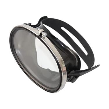Imagem de Milageto Retro Oval Clássico Lente Snorkel Silicone de, Preto