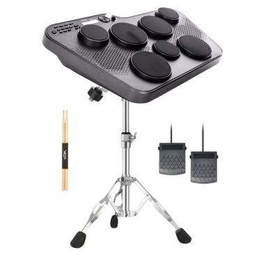Imagem de Bateria Eletrônica Portátil 7 Pads Voik BEAT-70 Com Suporte