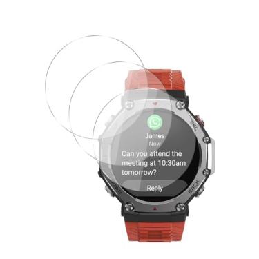 Imagem de [Pacote com 3] Compatível com Amazfit T-Rex 3 Pro Outdoor Smart Watch 48 mm Vidro Temperado Screentector, Dureza 9H, Anti-riscos, Anti-Impressão Digital, Antibolhas Fácil Instalação com Substituições