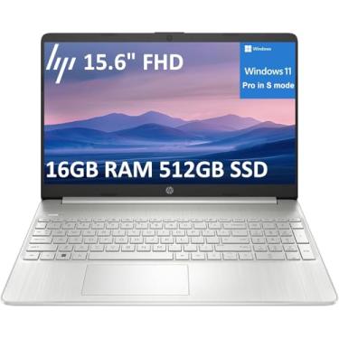 Imagem de Laptop HP 15 para negócios e estudantes (FHD de 15,6 polegadas, Intel 6-Core i3-1215U, 16 GB RAM, SSD de 512 GB), bisel estreito, leitor de impressão digital, bateria de longa duração de 10 horas