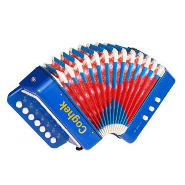 Imagem de Acordeão Coghek Blue Mini para crianças, botão de 10 teclas