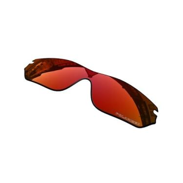Imagem de Lentes de substituição OOWLIT compatíveis com óculos de sol Oakley Radar Edge, Fire Polycarbonate Combine8™ Polarized, One Size