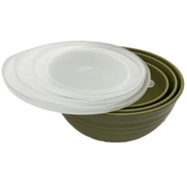 Imagem de Jogo De Bowls De Bambu Com Tampa Lyor Pp 3Peças