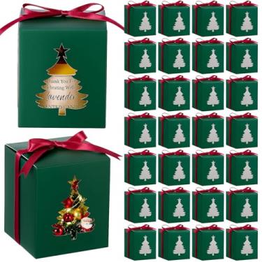 Imagem de ReliThick Conjunto de 50 velas de caixa de presente transparente para velas de 113 a 283 g, 50 etiquetas de papel de agradecimento para casamento, férias, aniversário, chá de bebê, lembrancinha de