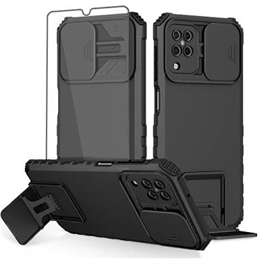 Imagem de Asuwish Capa de telefone para Moto G Stylus 5G 2021 com protetor de tela de vidro temperado e capa de câmera deslizante com suporte fino acessórios para celular Motorola GStylus G5 XT2131DL feminino