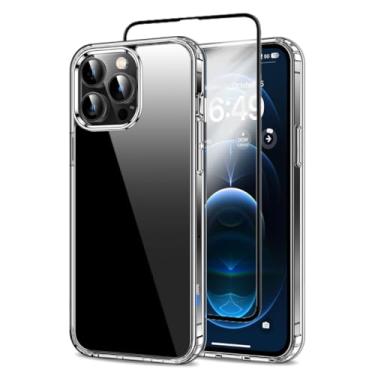 Imagem de Capa Capinha Clear Case Transparente Resistente a Risco e Anti Impacto [Anti-amarelamento] + Película De Vidro 3D Tela Toda Para iPhone (iPhone 12 Pro Max)