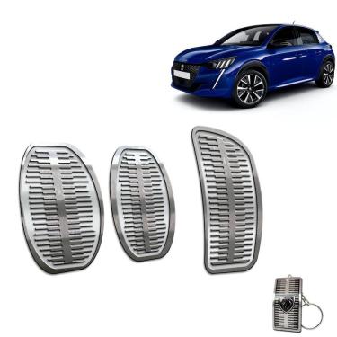 Imagem de Pedaleira Manual Em Aço Inox Peugeot 208 2021 Prata