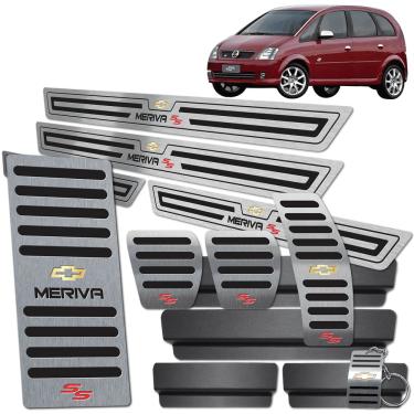 Imagem de Pedaleira Manual Soleira Descanso Preto Meriva SS 2005 2010