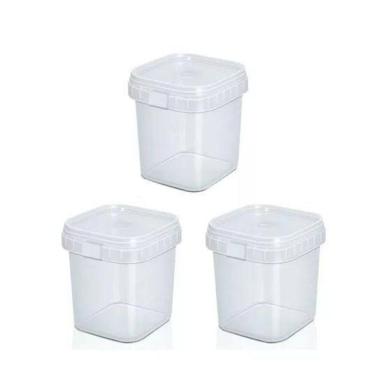 Imagem de Pote Quadrado Transparente com Tampa 220ml - 20 Unidades