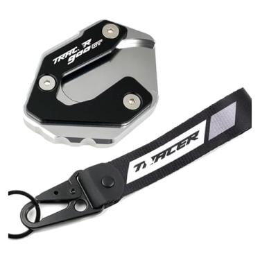 Imagem de BYYINGSUS Tracer 900 GT Motocicleta Acessórios Chaveiro Suporte Lateral Pad Ampliador Compatível com Y&AMAHA Tracer 900Gt 2014-2018 2019 2020 (com cinza chave)