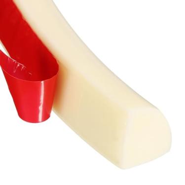 Imagem de HARFINGTON Acabamento de parede de molde redondo flexível 1,8 cm x 2,2 cm x 198,1 cm Tira de acabamento moldada com borda de borracha dobrável para canto piso de teto banheiro bancada, marrom