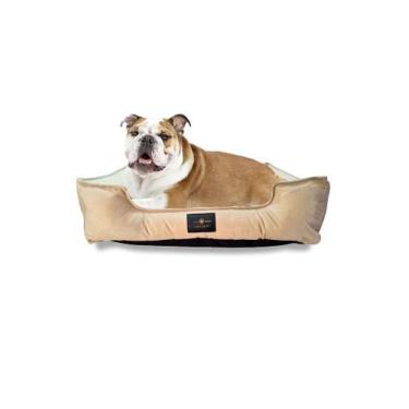 Imagem de Cama Luxo para Cachorro e Gato Tamanho GG 85x70cm em Veludo Suede Maci