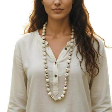 Imagem de Colar Caveira Unissex Proteção e Estilo Místico Boho Chic - Balaio de 