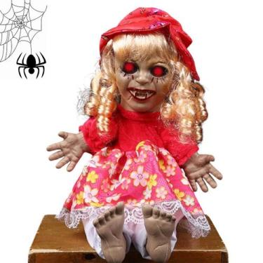 Imagem de Boneca Zumbi Assustadora Halloween Dia das Bruxas Festa Tematica Grito