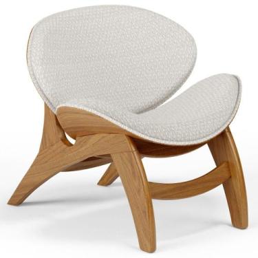 Imagem de Poltrona Decorativa Orgânica Sala Living Kadosh L02 Bouclê Cru- Lyam D