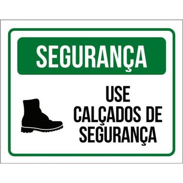 Imagem de Placa De Segurança - Use Calçados De Segurança  36X46 