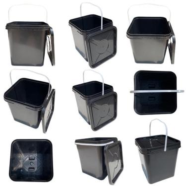 Imagem de Balde Quadrado 16L Para Ofuro Tampa Com Lacre