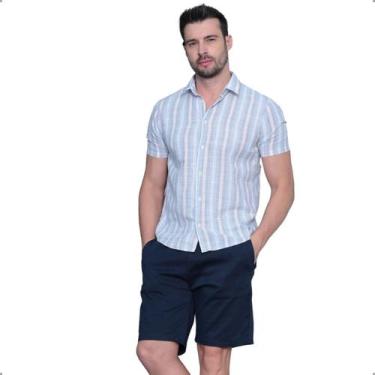 Imagem de Bermuda Masculina Jogger Sarja Com Elastano Cordão Ajustável Bolsos Fu
