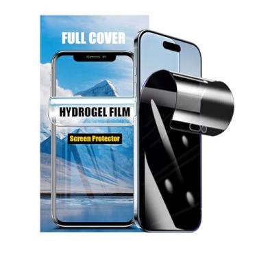 Imagem de Pacote com 2 películas de hidrogel de privacidade para iPhone 17 Air Soft TPU, película protetora de alta sensibilidade (não película temperada)