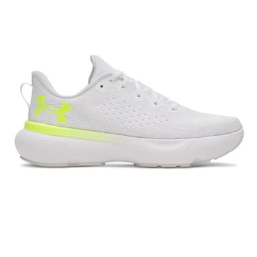 Imagem de Under Armour Tênis feminino Infinite, (106) branco/cinza distante/amarelo de alta visibilidade, 40