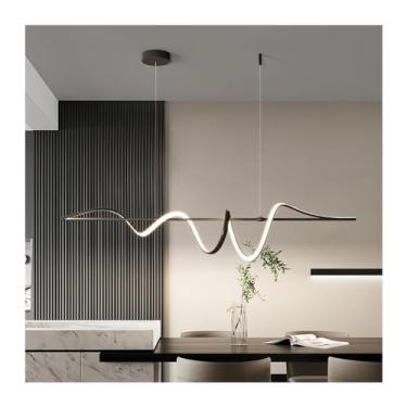 Imagem de Luminárias pendentes modernas para sala de jantar com compatibilidade de mesa de ilha Decoração para casa Iluminação interna Lâmpadas para cozinha e quarto Lustres