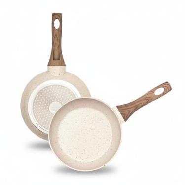 Imagem de Frigideira Indução 20cm Revestimento Cerâmico Creme Lehaví