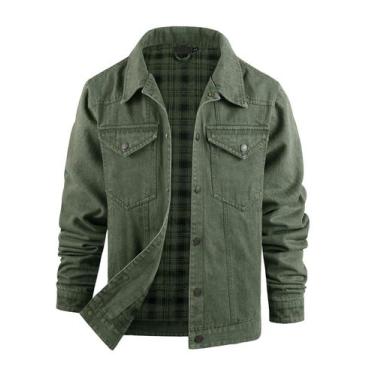 Imagem de Jaqueta jeans Flygo Cowboy Cut Western Classic para homens