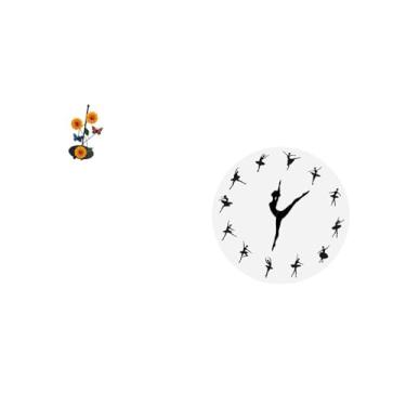 Imagem de Fenteer Porta-toalhas de Papel Bailarina com Design de Bailarina, Porta-lenços Vertical Antiderrapante, Relógio de Parede Silencioso E Decorativo Charmoso Par