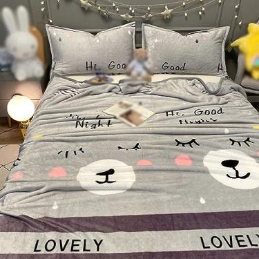 Imagem de Cobertor, único, quente, microfibra, cobertor de colo, elegante, semi-duplo, cobertor de pele, macio (cor 10, 150 * 200 cm)