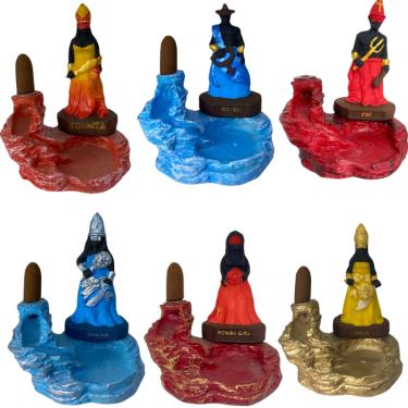 Imagem de Incensário Cascata Orixás em Resina 12 cm - Escolha a Cor